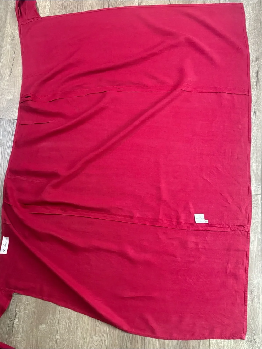 Vintage di Bari wrap skirt 100% linen, made in Italy Burgundy Size 40(M) - Picture 10 of 12